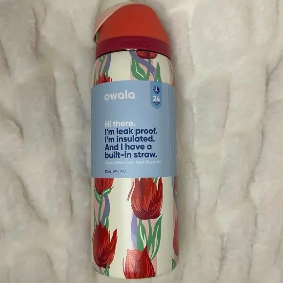 Owala Floral Tulip Water Bottle 32oz - Picture 6 of 10